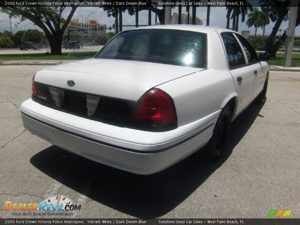 2000 Ford Crown Victoria Police Interceptor Vibrant White / Dark Denim Blue Photo #5