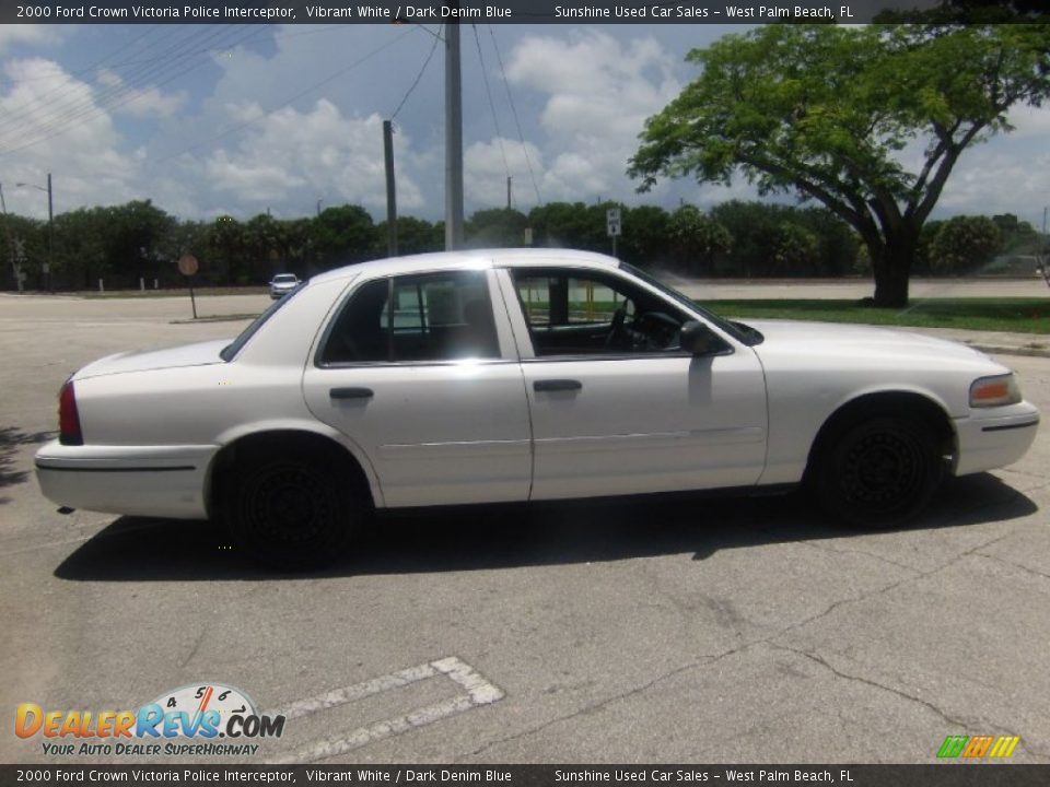 2000 Ford Crown Victoria Police Interceptor Vibrant White / Dark Denim Blue Photo #6