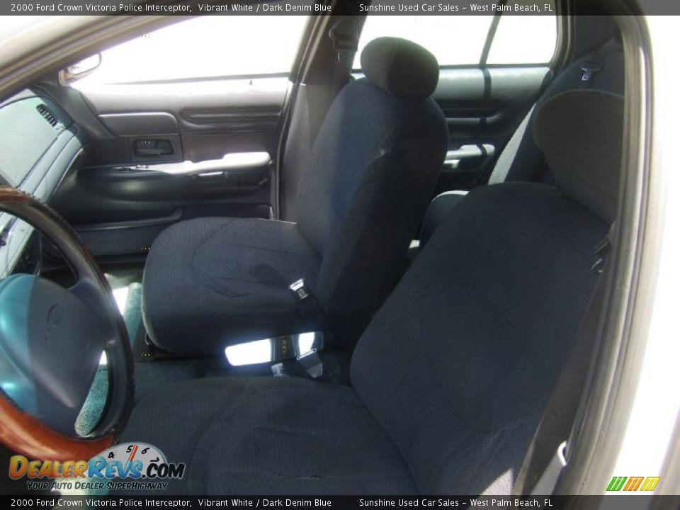 2000 Ford Crown Victoria Police Interceptor Vibrant White / Dark Denim Blue Photo #9