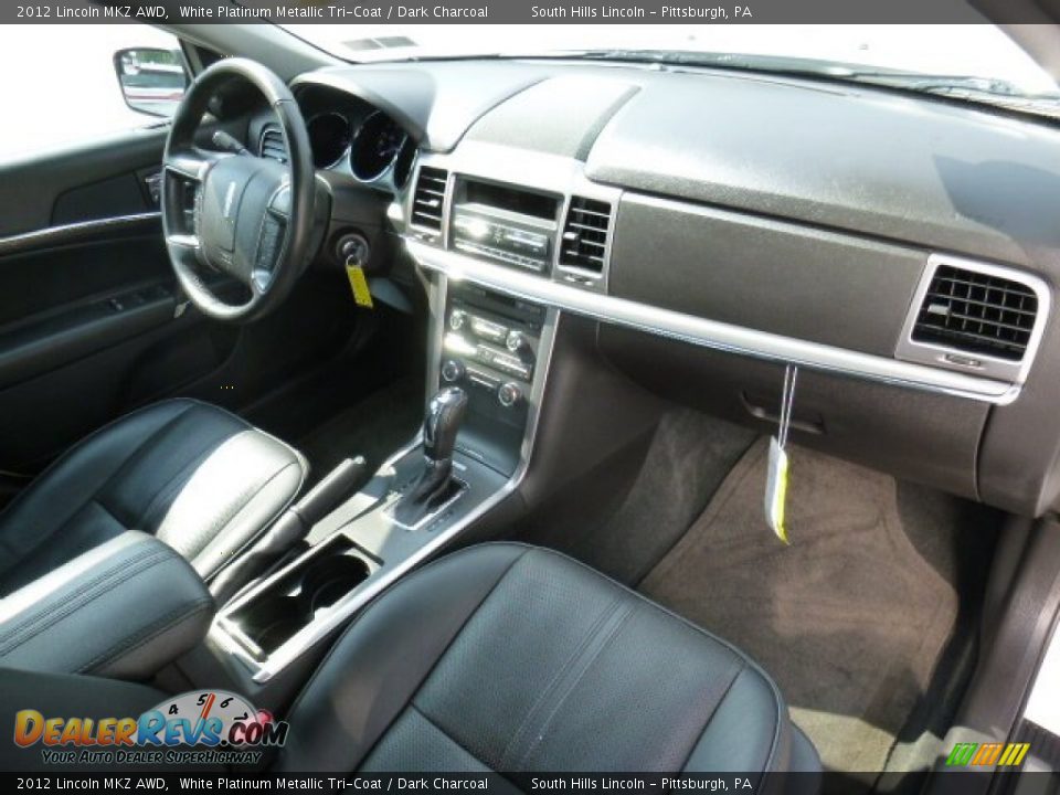 2012 Lincoln MKZ AWD White Platinum Metallic Tri-Coat / Dark Charcoal Photo #11