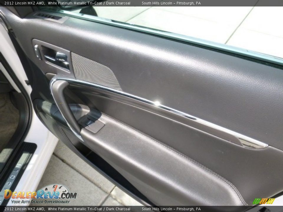2012 Lincoln MKZ AWD White Platinum Metallic Tri-Coat / Dark Charcoal Photo #12