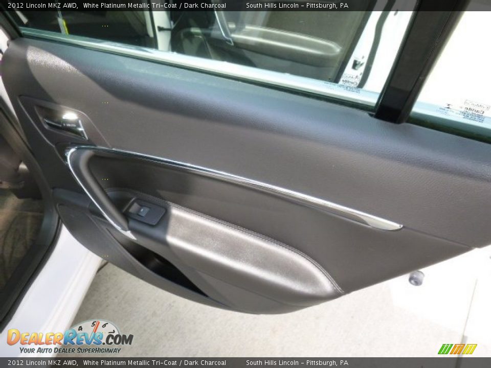 2012 Lincoln MKZ AWD White Platinum Metallic Tri-Coat / Dark Charcoal Photo #14