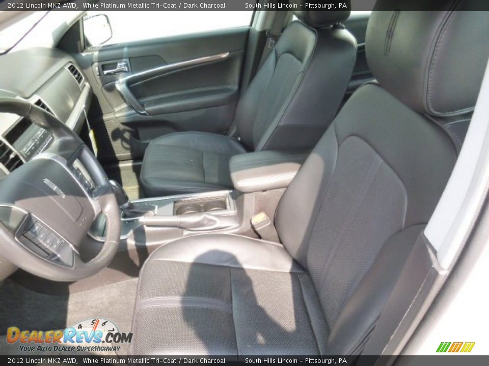 2012 Lincoln MKZ AWD White Platinum Metallic Tri-Coat / Dark Charcoal Photo #15