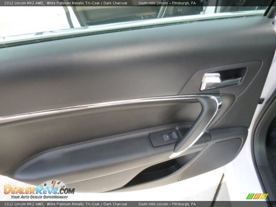 2012 Lincoln MKZ AWD White Platinum Metallic Tri-Coat / Dark Charcoal Photo #18