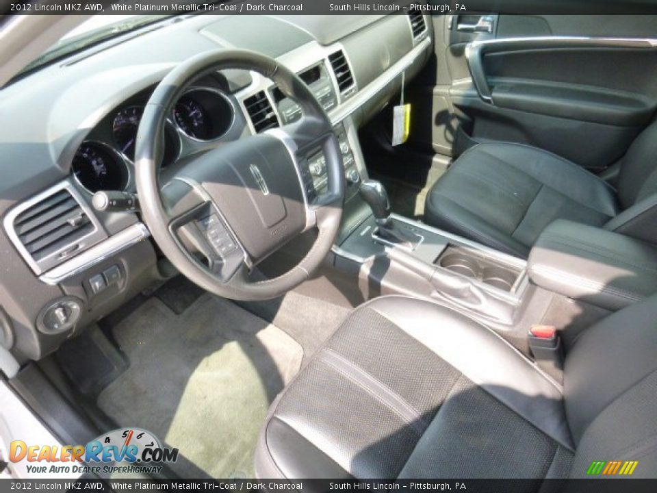 2012 Lincoln MKZ AWD White Platinum Metallic Tri-Coat / Dark Charcoal Photo #21