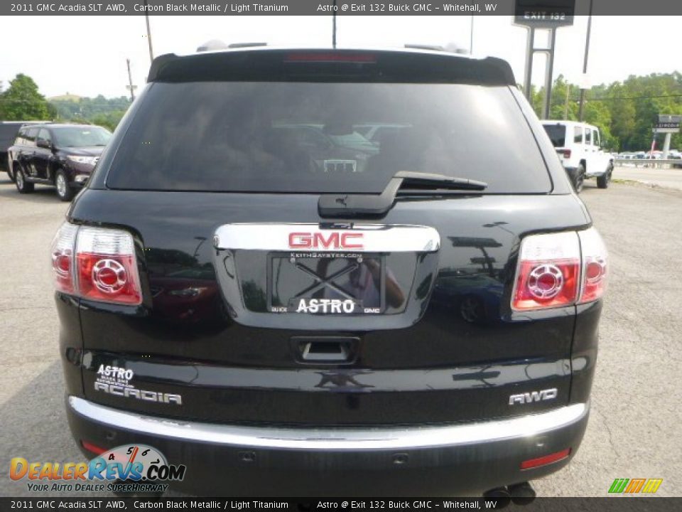 2011 GMC Acadia SLT AWD Carbon Black Metallic / Light Titanium Photo #5