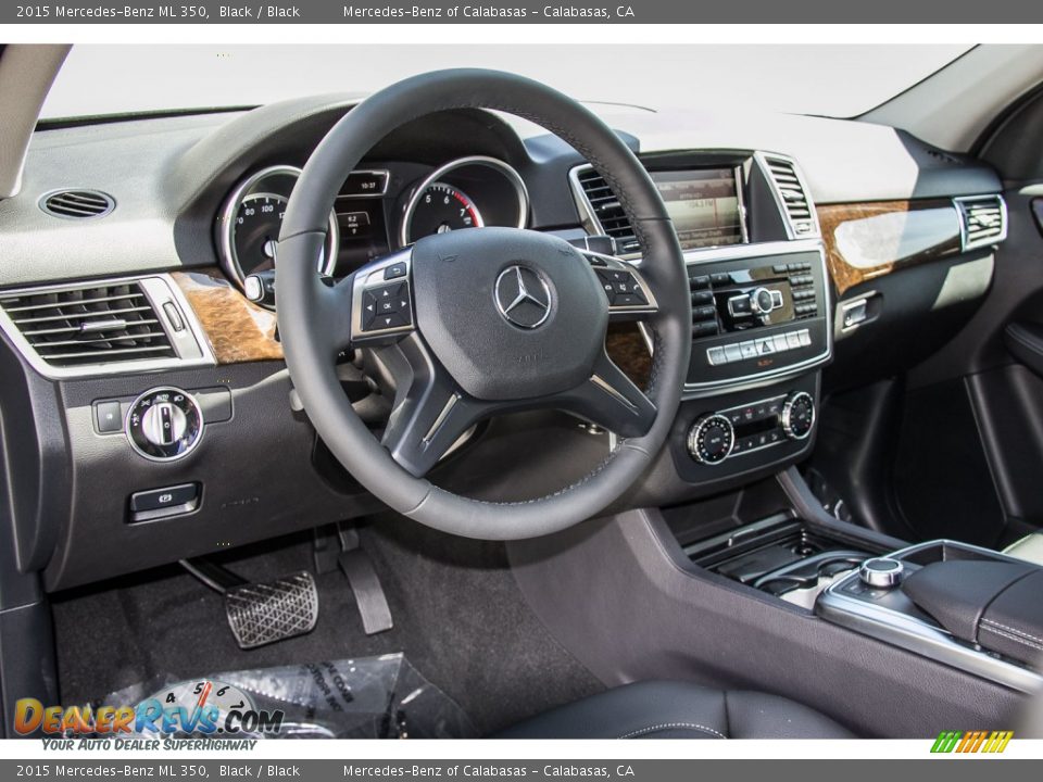 2015 Mercedes-Benz ML 350 Black / Black Photo #6