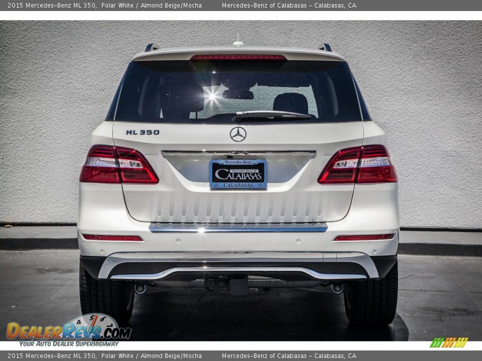 2015 Mercedes-Benz ML 350 Polar White / Almond Beige/Mocha Photo #3