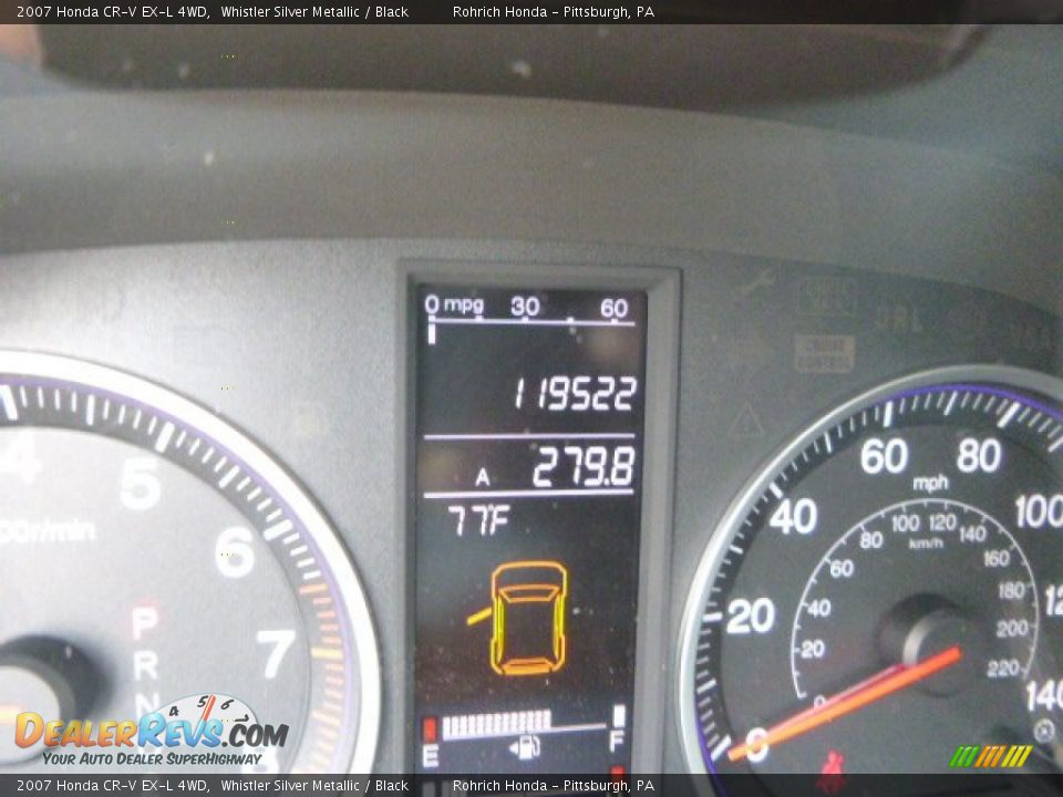 2007 Honda CR-V EX-L 4WD Whistler Silver Metallic / Black Photo #9