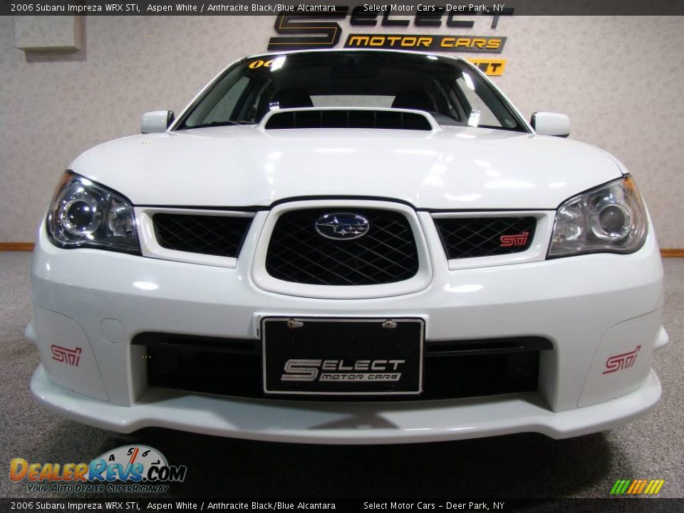 2006 Subaru Impreza WRX STi Aspen White / Anthracite Black/Blue Alcantara Photo #2