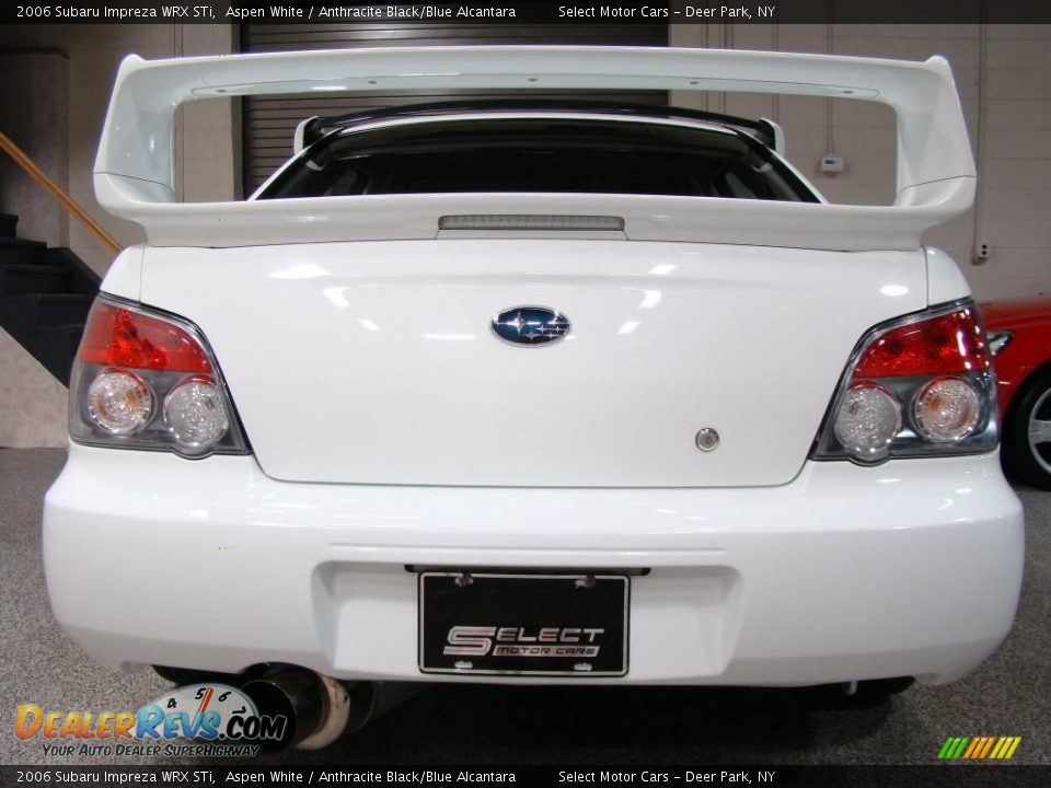 2006 Subaru Impreza WRX STi Aspen White / Anthracite Black/Blue Alcantara Photo #5