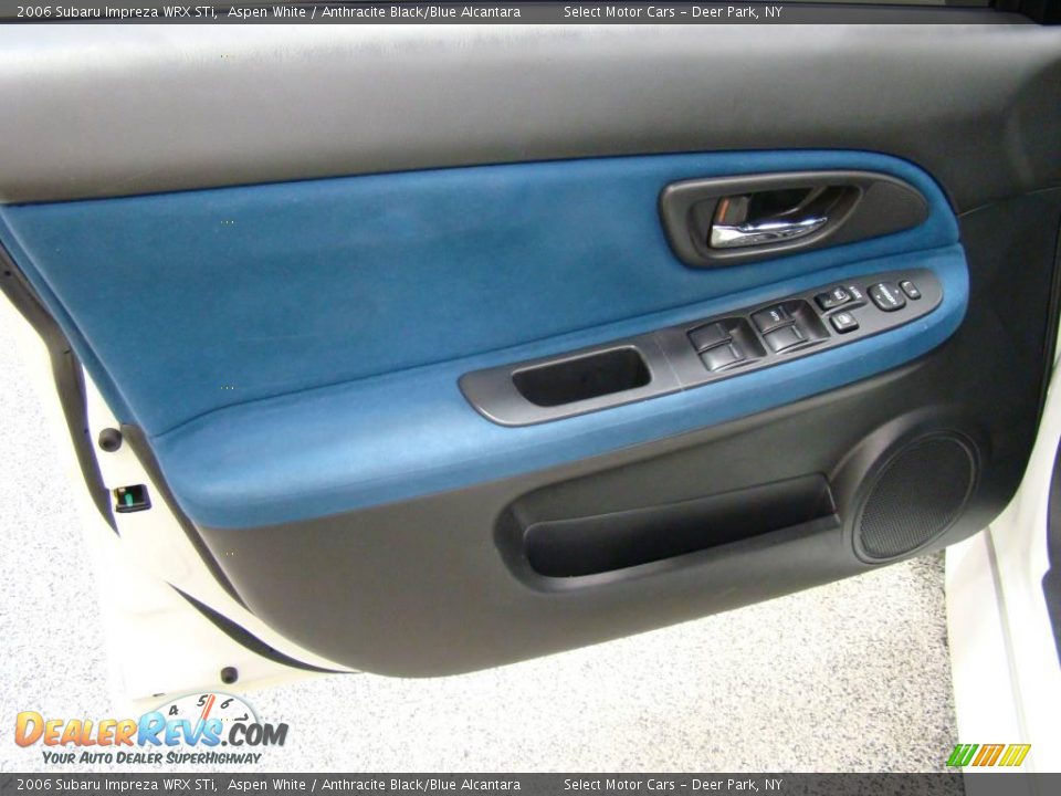2006 Subaru Impreza WRX STi Aspen White / Anthracite Black/Blue Alcantara Photo #7