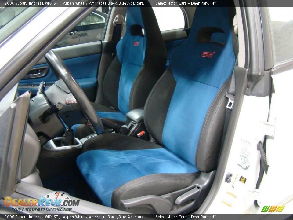 2006 Subaru Impreza WRX STi Aspen White / Anthracite Black/Blue Alcantara Photo #8