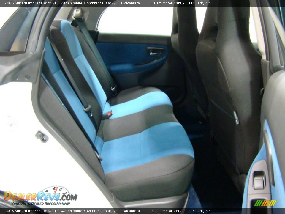 2006 Subaru Impreza WRX STi Aspen White / Anthracite Black/Blue Alcantara Photo #12