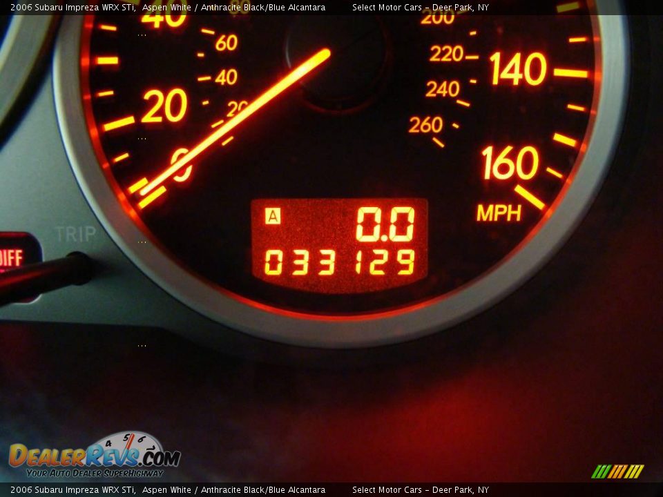 2006 Subaru Impreza WRX STi Aspen White / Anthracite Black/Blue Alcantara Photo #13