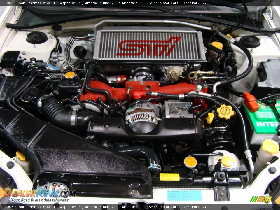 2006 Subaru Impreza WRX STi Aspen White / Anthracite Black/Blue Alcantara Photo #14