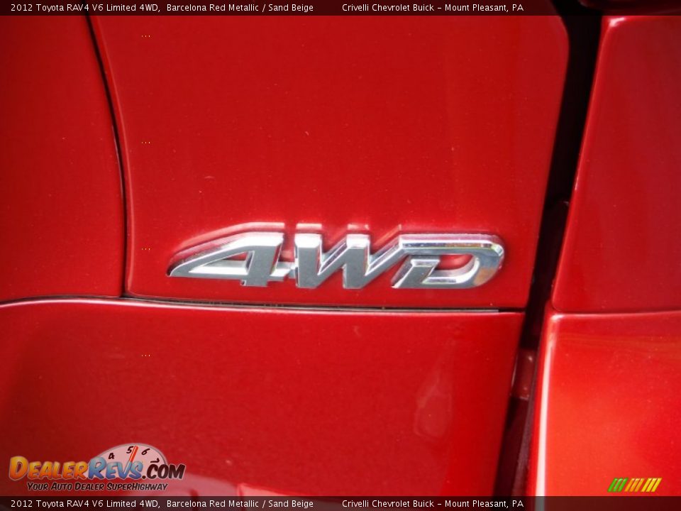 2012 Toyota RAV4 V6 Limited 4WD Barcelona Red Metallic / Sand Beige Photo #10