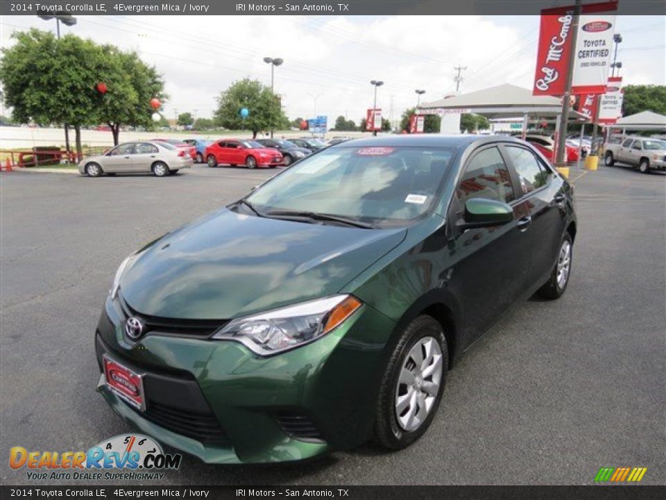 2014 Toyota Corolla LE 4Evergreen Mica / Ivory Photo #3