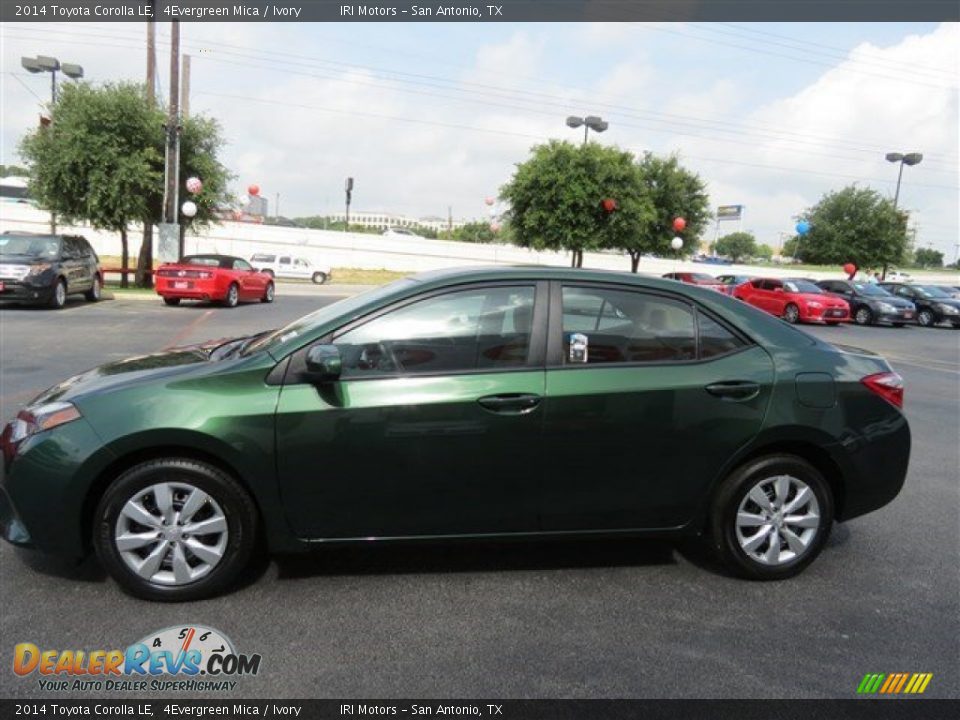 2014 Toyota Corolla LE 4Evergreen Mica / Ivory Photo #4