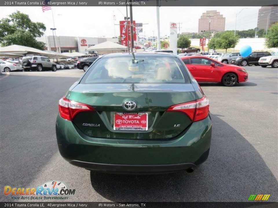 2014 Toyota Corolla LE 4Evergreen Mica / Ivory Photo #6
