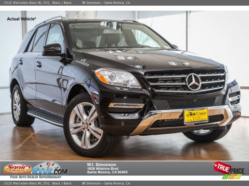 2015 Mercedes-Benz ML 350 Black / Black Photo #1