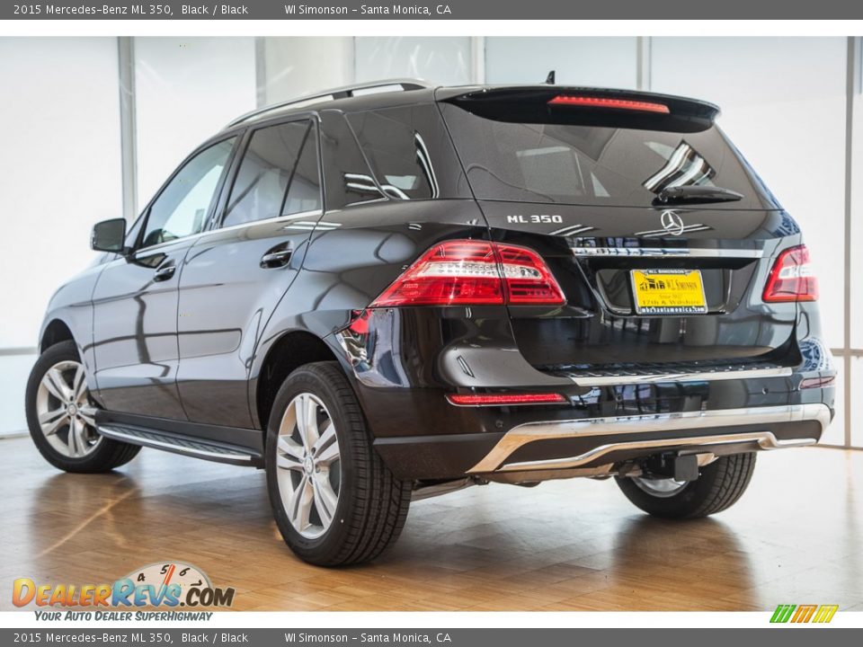 2015 Mercedes-Benz ML 350 Black / Black Photo #3