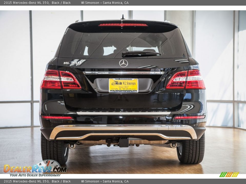 2015 Mercedes-Benz ML 350 Black / Black Photo #4