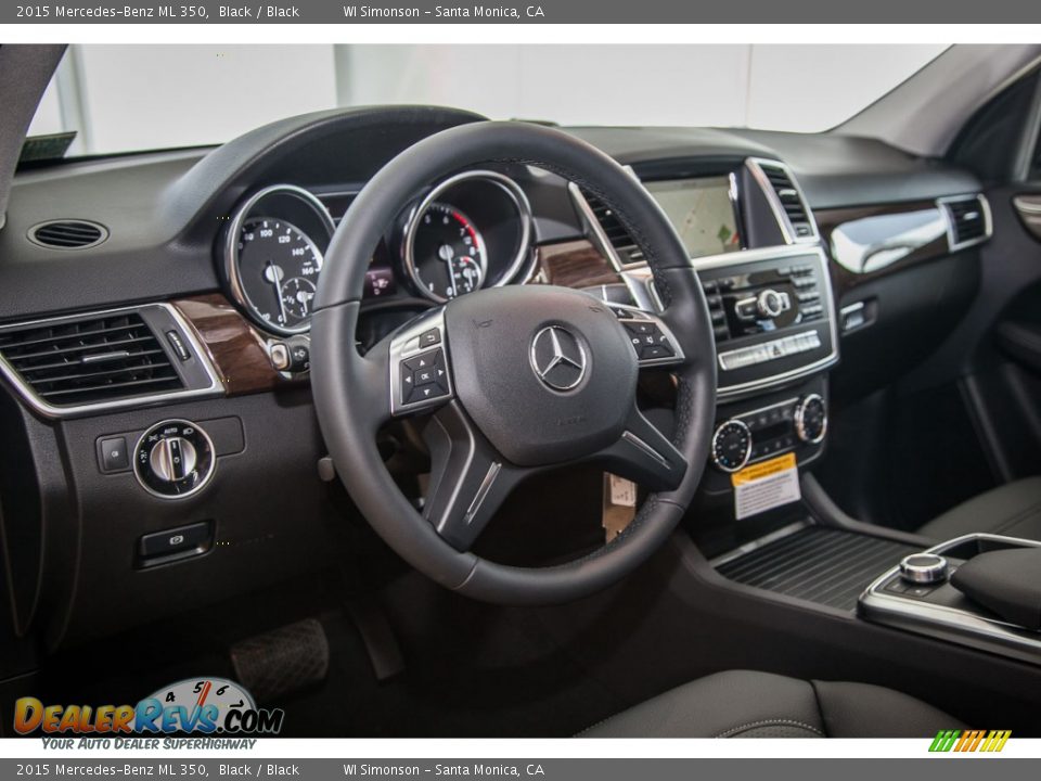 2015 Mercedes-Benz ML 350 Black / Black Photo #6