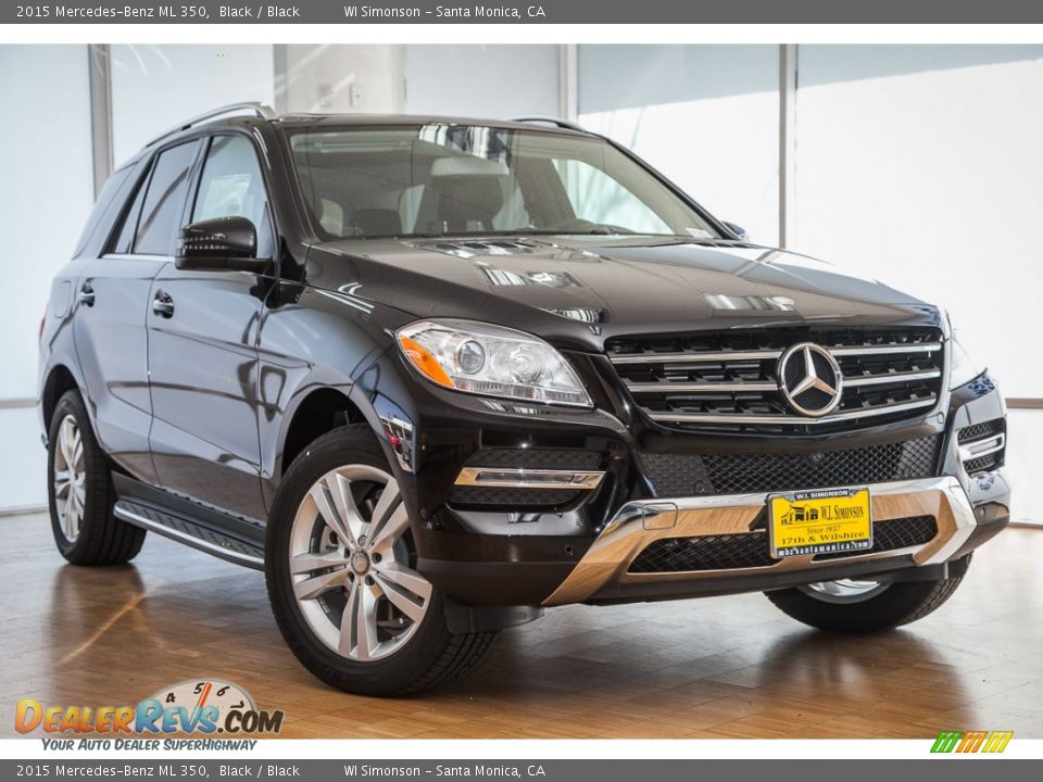 2015 Mercedes-Benz ML 350 Black / Black Photo #12