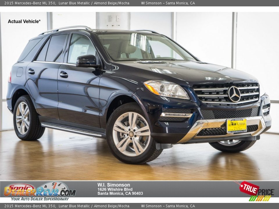 2015 Mercedes-Benz ML 350 Lunar Blue Metallic / Almond Beige/Mocha Photo #1