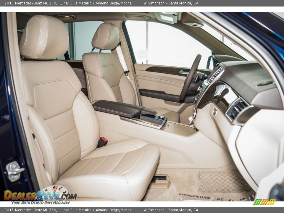 2015 Mercedes-Benz ML 350 Lunar Blue Metallic / Almond Beige/Mocha Photo #2