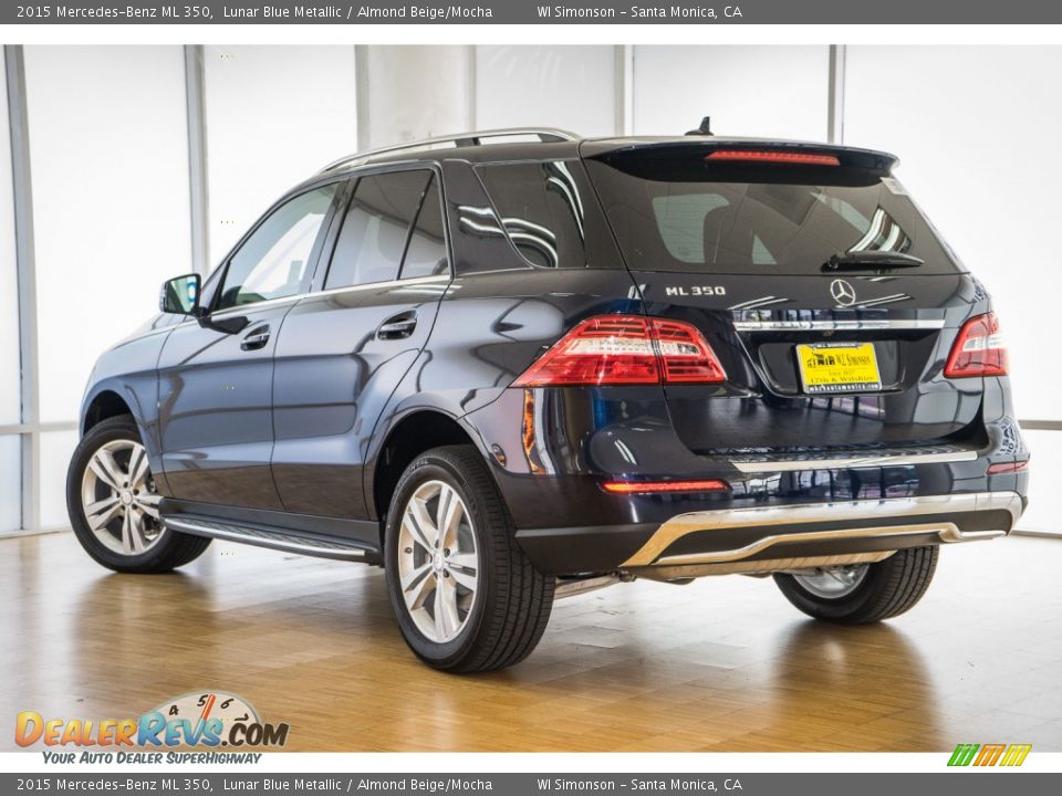 2015 Mercedes-Benz ML 350 Lunar Blue Metallic / Almond Beige/Mocha Photo #3