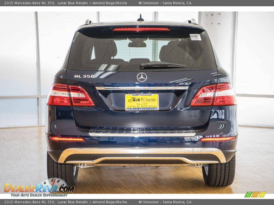 2015 Mercedes-Benz ML 350 Lunar Blue Metallic / Almond Beige/Mocha Photo #4