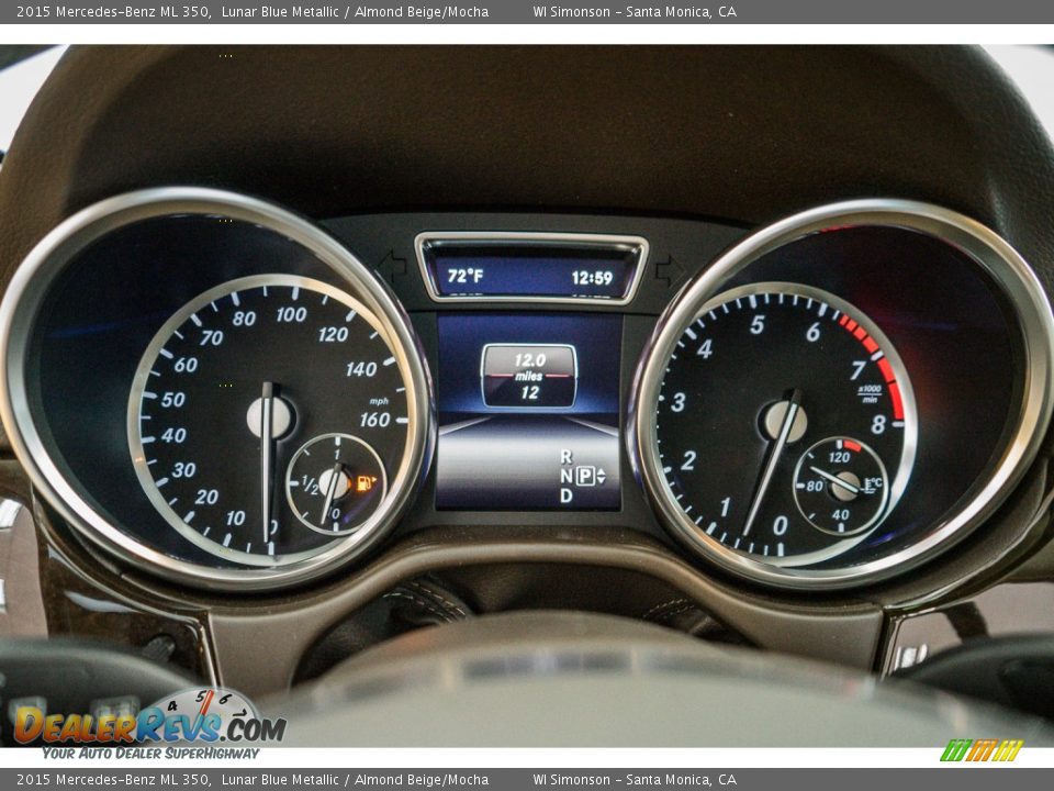 2015 Mercedes-Benz ML 350 Lunar Blue Metallic / Almond Beige/Mocha Photo #8