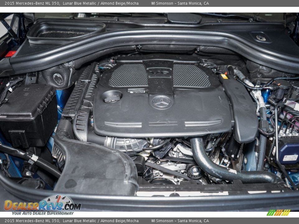 2015 Mercedes-Benz ML 350 Lunar Blue Metallic / Almond Beige/Mocha Photo #9