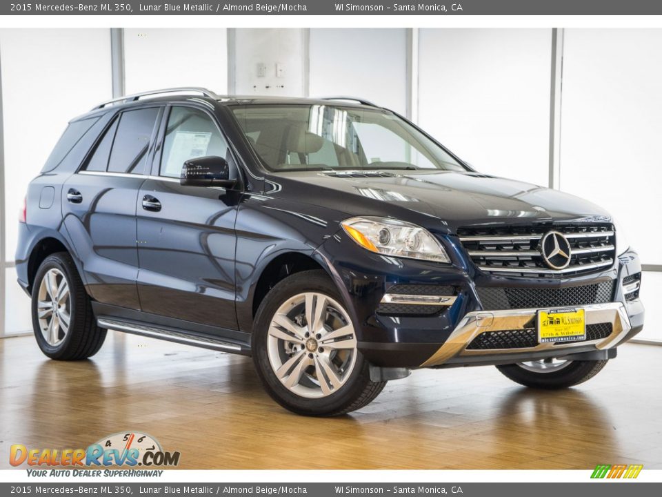 2015 Mercedes-Benz ML 350 Lunar Blue Metallic / Almond Beige/Mocha Photo #12