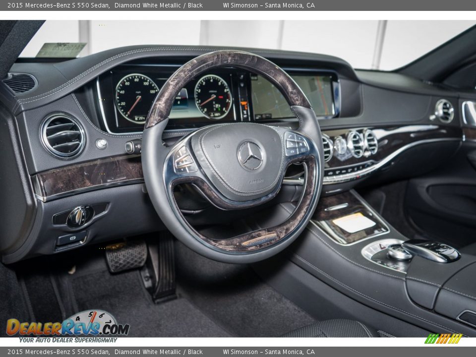 2015 Mercedes-Benz S 550 Sedan Diamond White Metallic / Black Photo #6