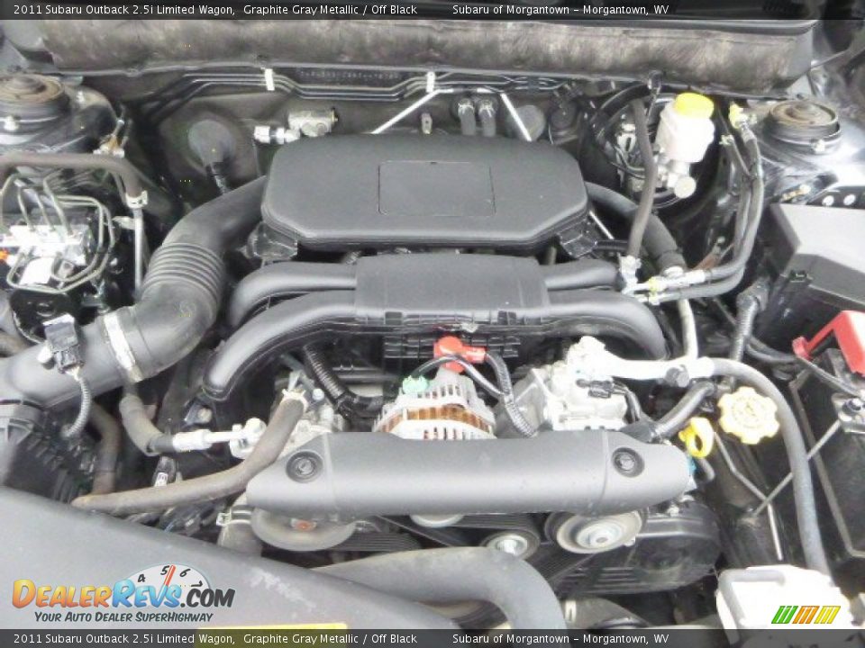 2011 Subaru Outback 2.5i Limited Wagon Graphite Gray Metallic / Off Black Photo #24