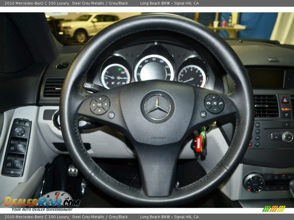 2010 Mercedes-Benz C 300 Luxury Steel Grey Metallic / Grey/Black Photo #26
