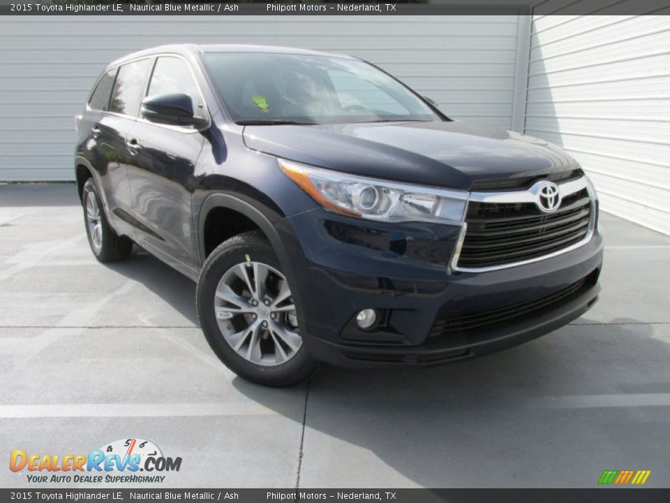 2015 Toyota Highlander LE Nautical Blue Metallic / Ash Photo #1