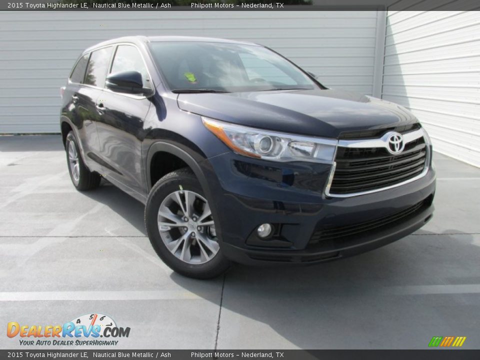 2015 Toyota Highlander LE Nautical Blue Metallic / Ash Photo #2