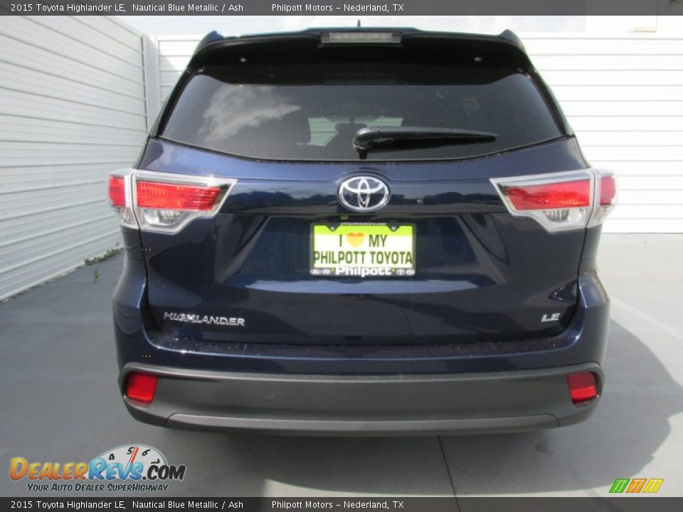 2015 Toyota Highlander LE Nautical Blue Metallic / Ash Photo #5