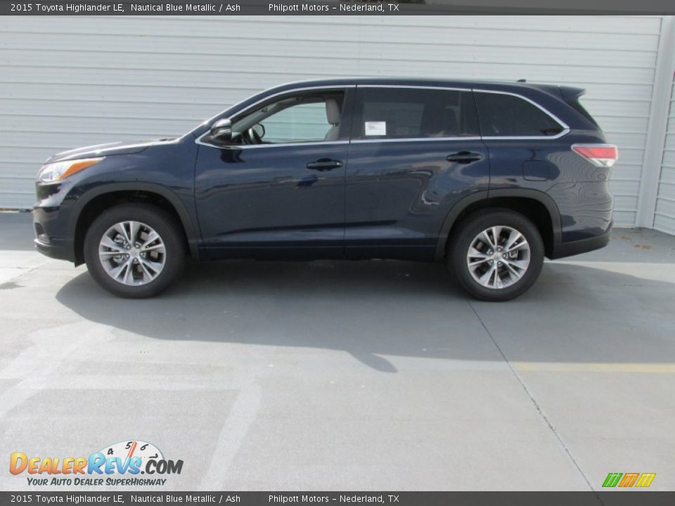 2015 Toyota Highlander LE Nautical Blue Metallic / Ash Photo #6