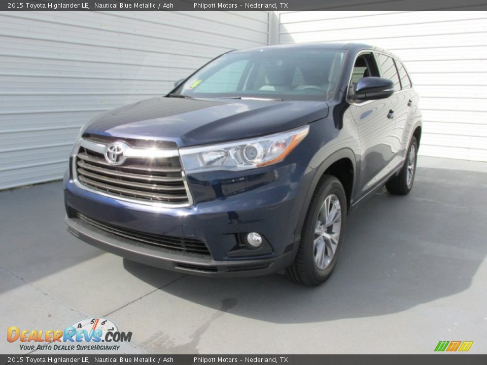 2015 Toyota Highlander LE Nautical Blue Metallic / Ash Photo #7