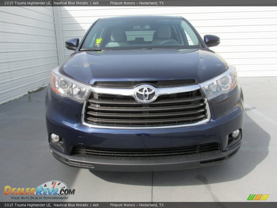 2015 Toyota Highlander LE Nautical Blue Metallic / Ash Photo #8