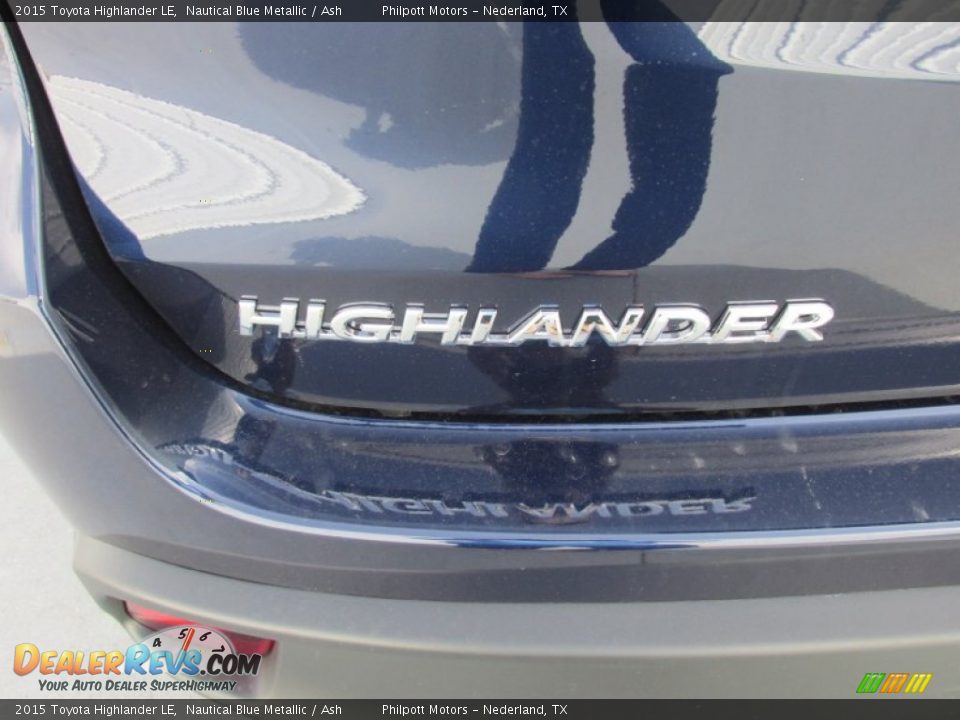 2015 Toyota Highlander LE Nautical Blue Metallic / Ash Photo #13
