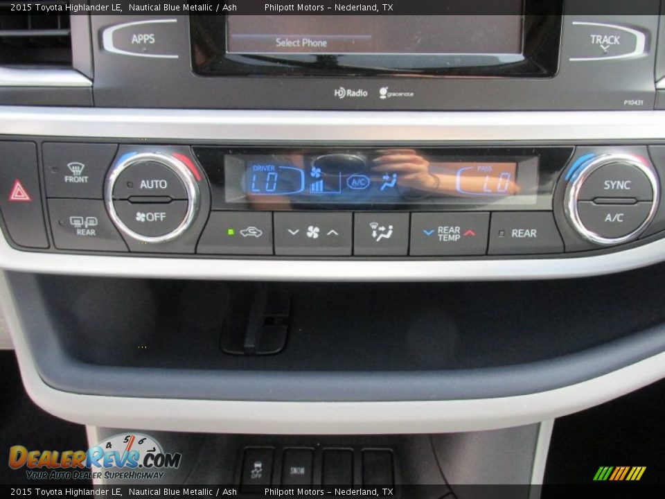 2015 Toyota Highlander LE Nautical Blue Metallic / Ash Photo #27