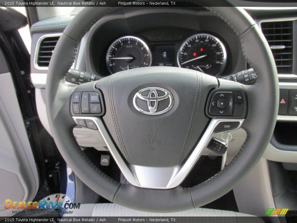 2015 Toyota Highlander LE Nautical Blue Metallic / Ash Photo #30