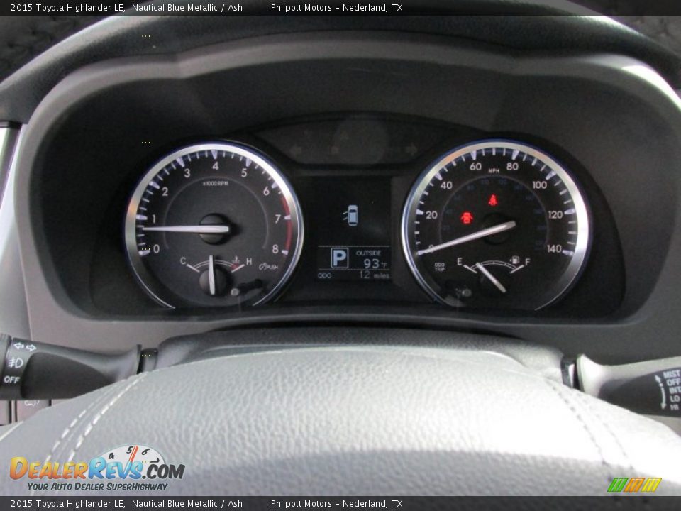 2015 Toyota Highlander LE Nautical Blue Metallic / Ash Photo #31