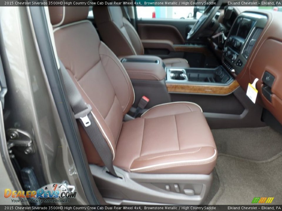 2015 Chevrolet Silverado 3500HD High Country Crew Cab Dual Rear Wheel 4x4 Brownstone Metallic / High Country Saddle Photo #27